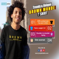 Trendy Brown Munde T Shirt – Punjabi Adda